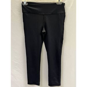 Marika Sport Womens Midrise Cropped Capri Yoga Leggings Matte Black Small 4-6